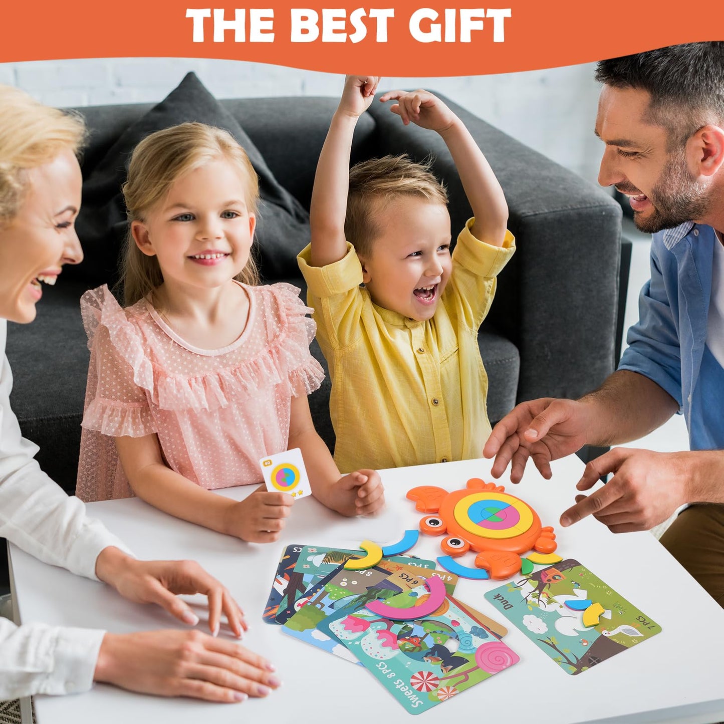 oiwmueo crabzzle Toy Crab Puzzle,2 in 1,Age 3+,Match Picture,Learning Colors,braintease,Develop Imagination,Early Childhood Education Game,Toys for Kids