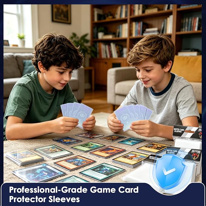 Kitoyz 500 Pcs Card Sleeves for Trading Card, Matte Card Sleeves Deck Card Protectors Compatible with Baseball Cards, Sports Cards, Game Cards (White)
