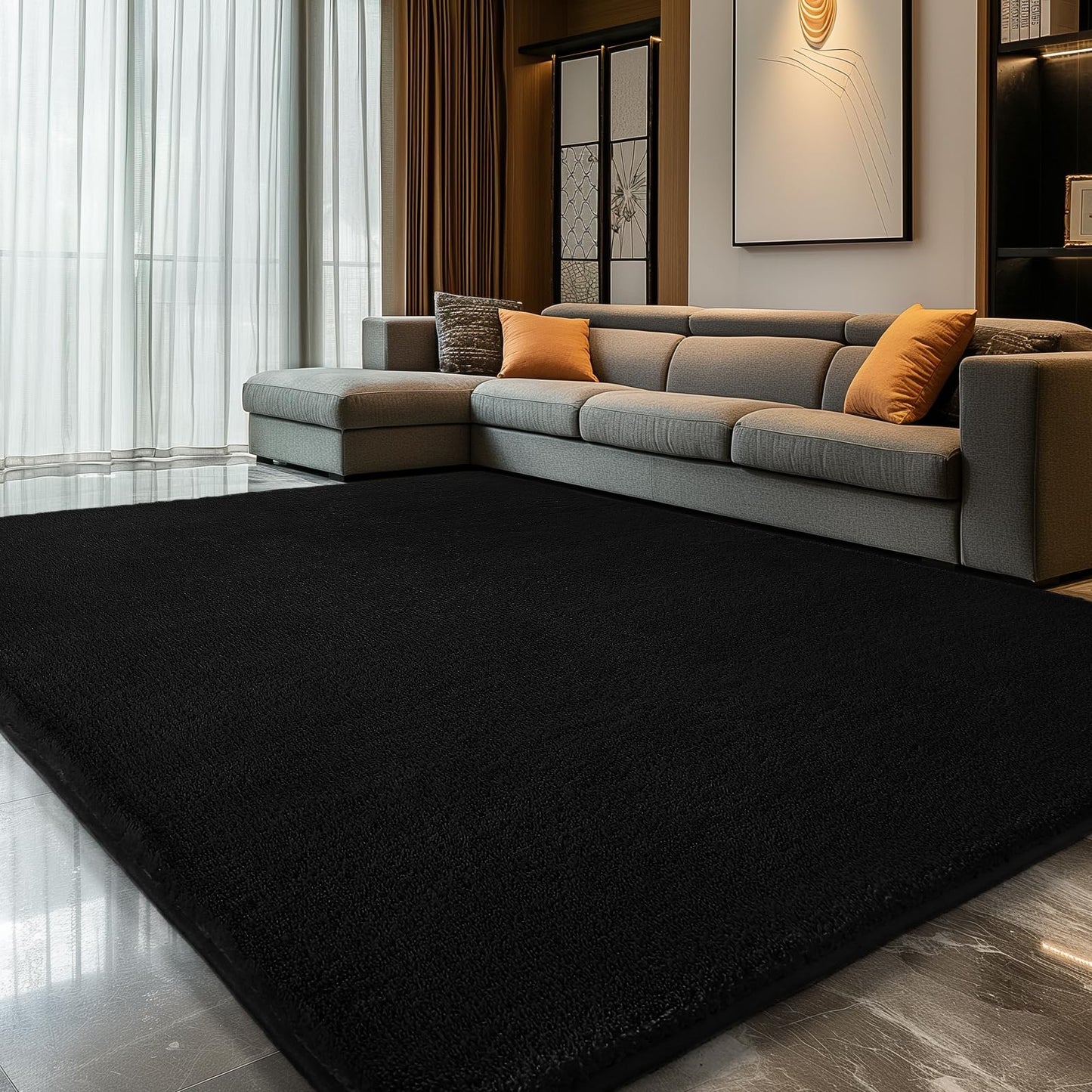 Sour Lemon 8x10 Area Rugs for Living Room, Soft Large Area Rug Fluffy Rugs for Bedroom,Machine Washable Area Rug Non Slip Carpet Rug for Living Room Playroom Kids Room Home Decor
