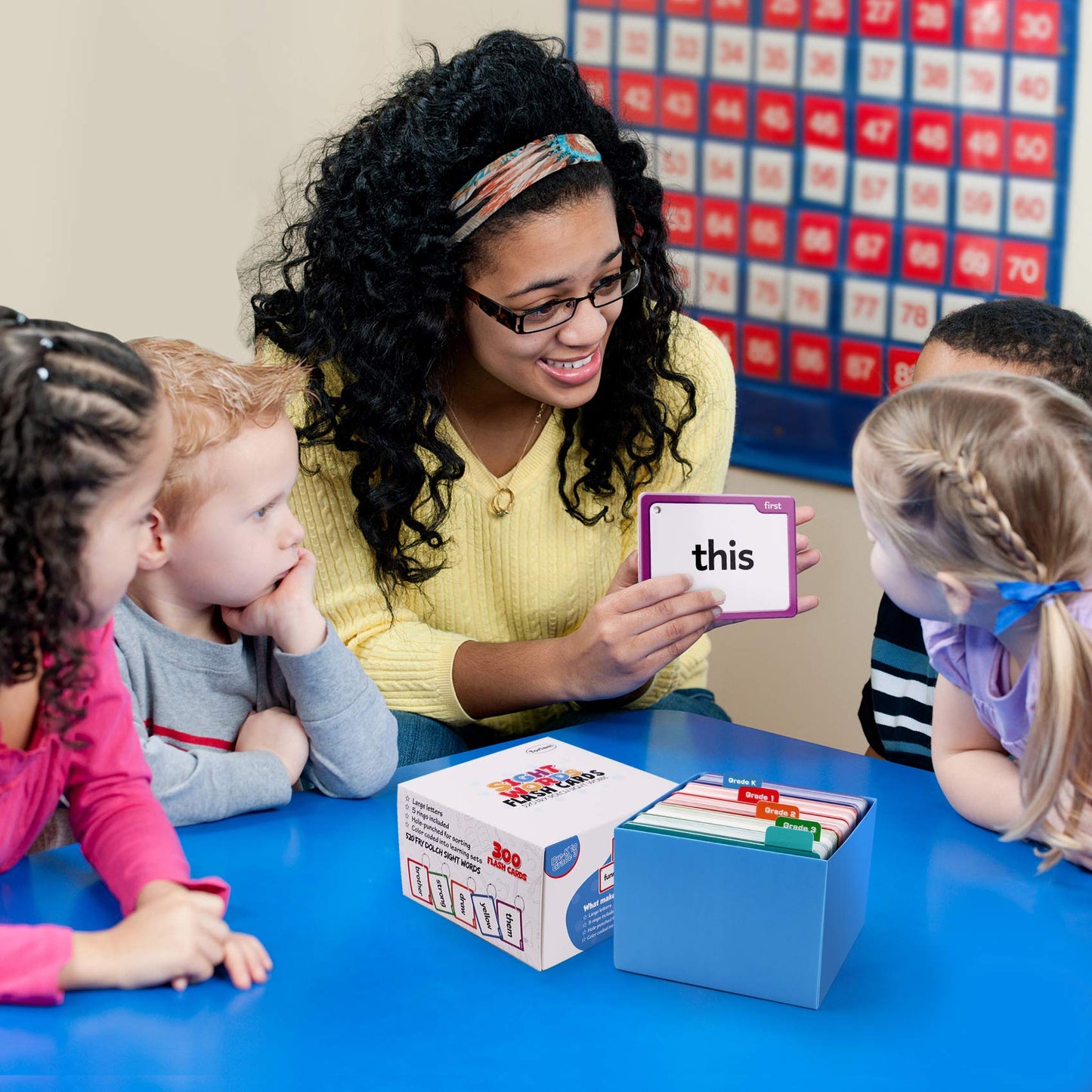 Torlam 520 Sight Words Flash Cards Kindergarten Homeschool Supplies with Card Folders & Rings - High Frequency Site Word for Pre-k Kindergarten 1st 2nd 3rd Grade