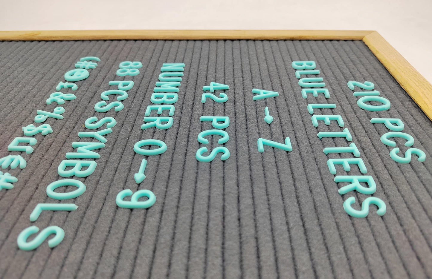 G GAMIT Felt Letter Board Letters Sets - Pre-cut 340pcs 3/4 Inch(0.75") Blue Letters with Canvas Bag(No Board Included)