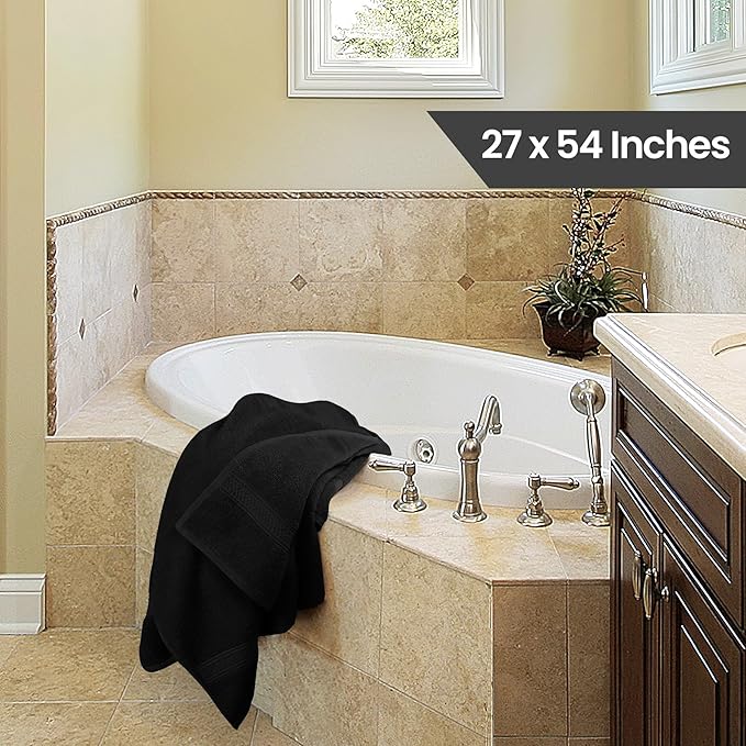 Utopia Towels 4 Pack Premium Bath Towels Set, 27 by 54 Inches, 100% Ring Spun