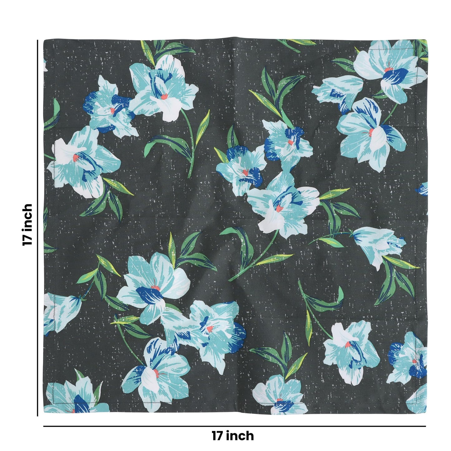 Cloth Napkins10 Pc Cotton Napkin Printed Inch Printed Home Decor Indian Eco Friendly Napkins for Halloween, Thanksgiving, Holiday Daily wedding uses Mix Lot Dinner (GREEN FLORAL, 17 X17 IN)