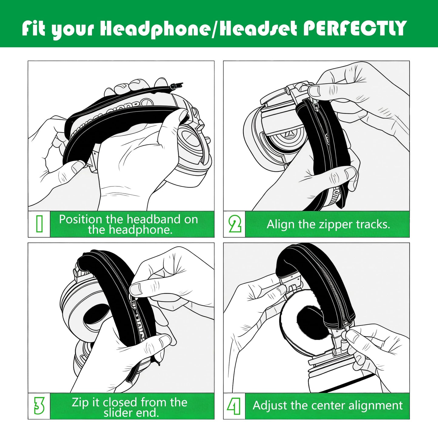 Professional Replacement Headband Compatible with Audio Technica M30 M40 M50 M50X M50S M40X Headphone Protector with Breathable Fabric