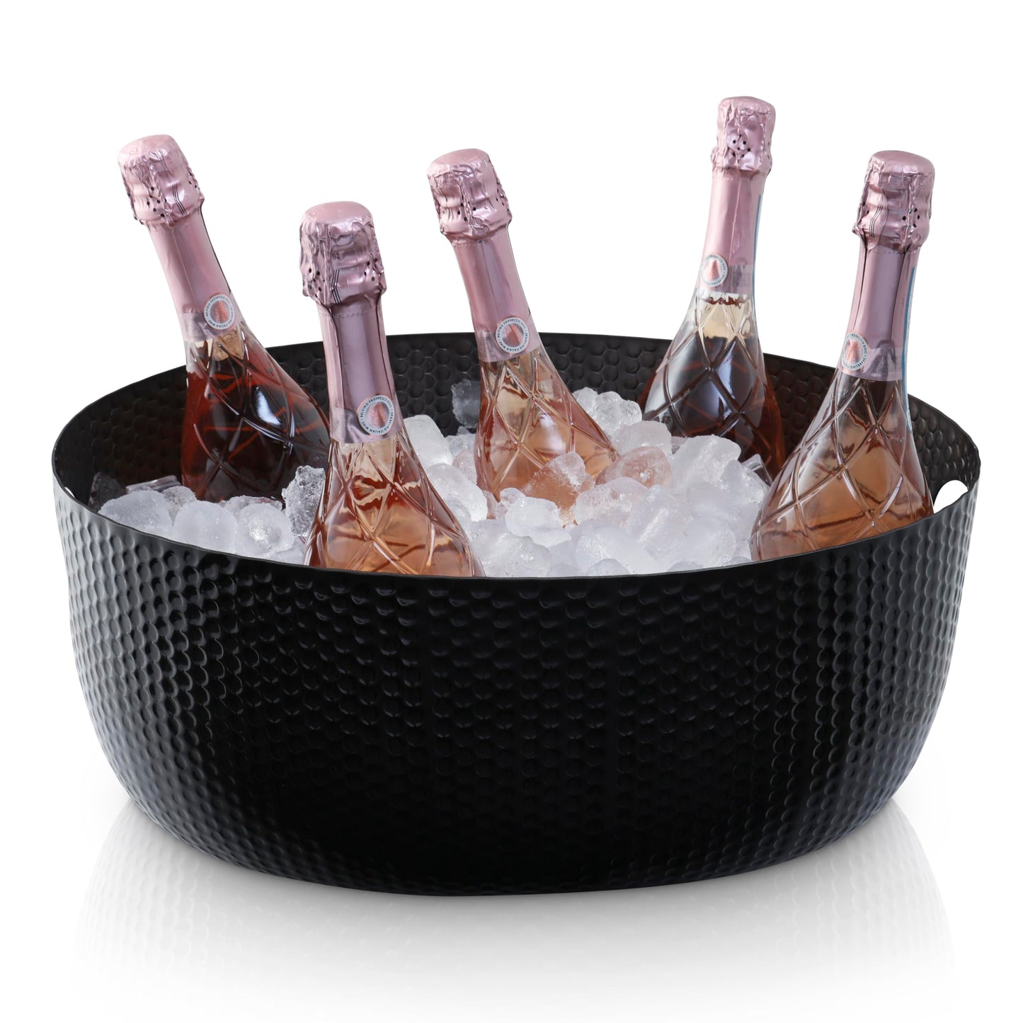 Gusto Nostro Large Beverage Tub for Parties - Metal Tub for Wine Bottles,Champagne,Beers - High Capacity Ice Bucket for Drinks - Extra Large Ice Buckets for Parties (22 qt) Outdoor Party Drink Bucket