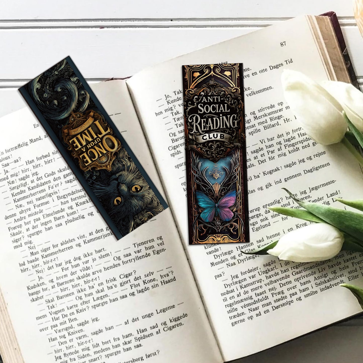 100PCS Dark Academia Bookmarks Bulk, Gothic Witchy Horror Book Marks for Reading, Paper Book Marker Clips for Women Men Halloween Christmas Book Club Gifts School Office Supplies