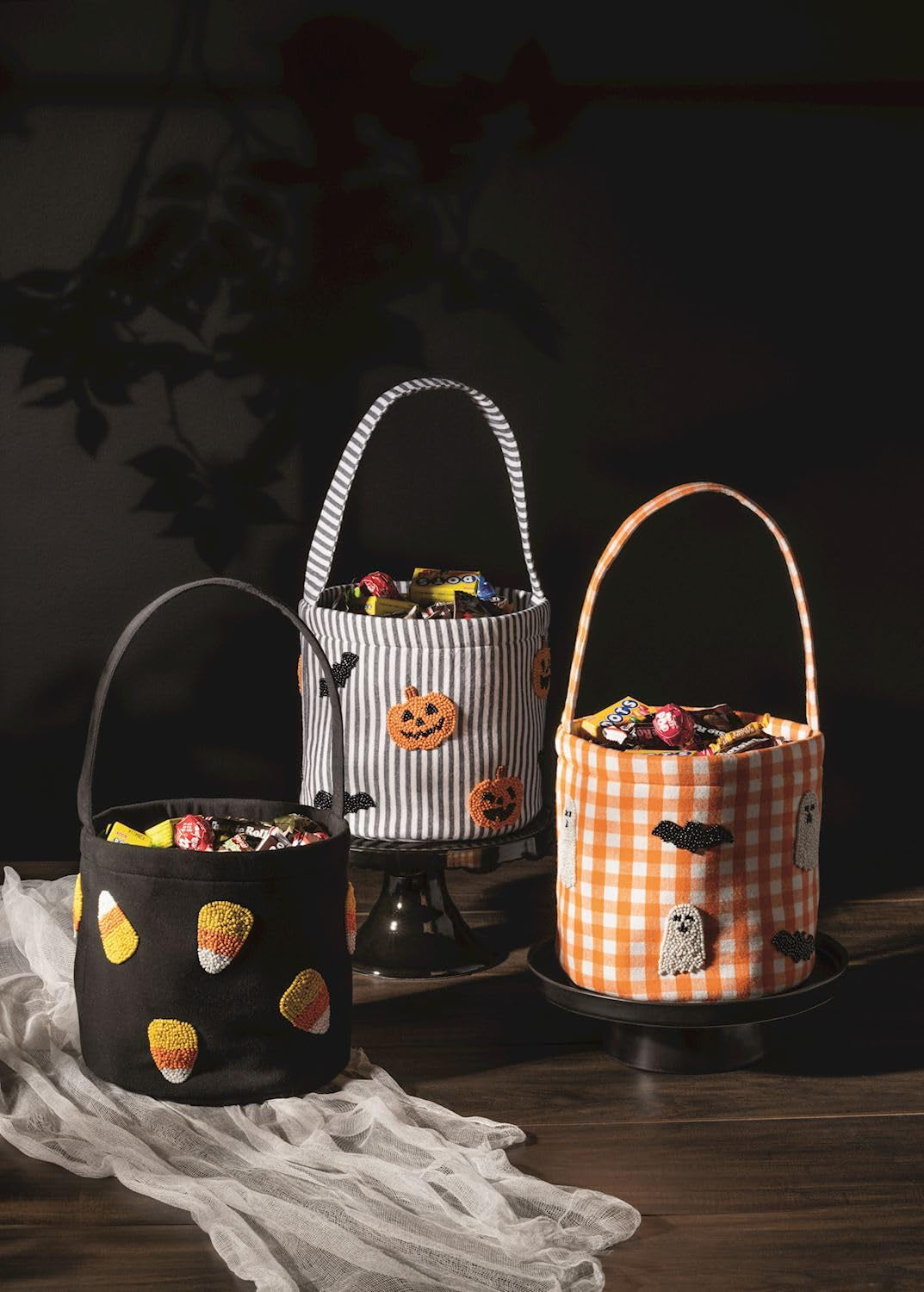 Mud Pie Halloween Pumpkn Beaded Treat Bucket