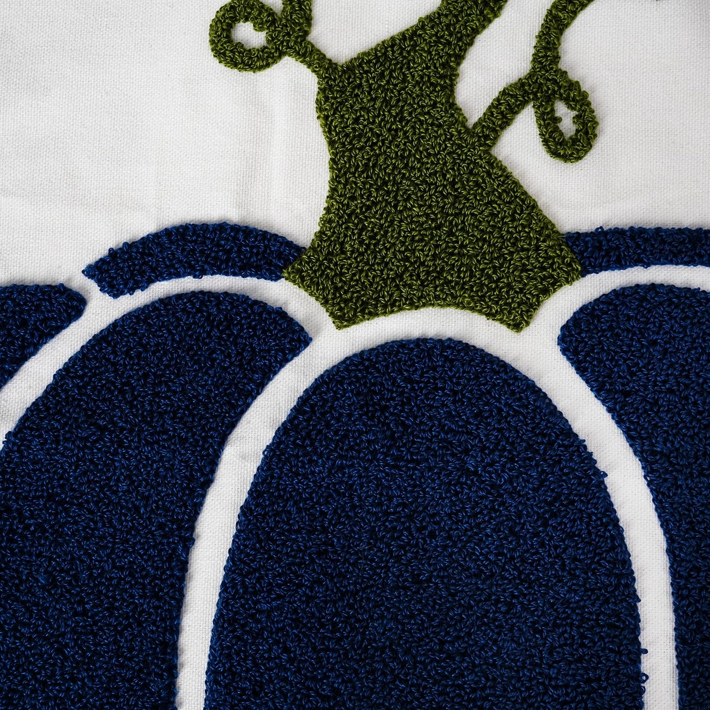 cygnus Fall Pillow Cover 18x18 inch Embroidered Blue Pumpkin Decorative Throw Pillow Cover Autumn Thanksgiving Halloween Decoration for Home Couch Living Room