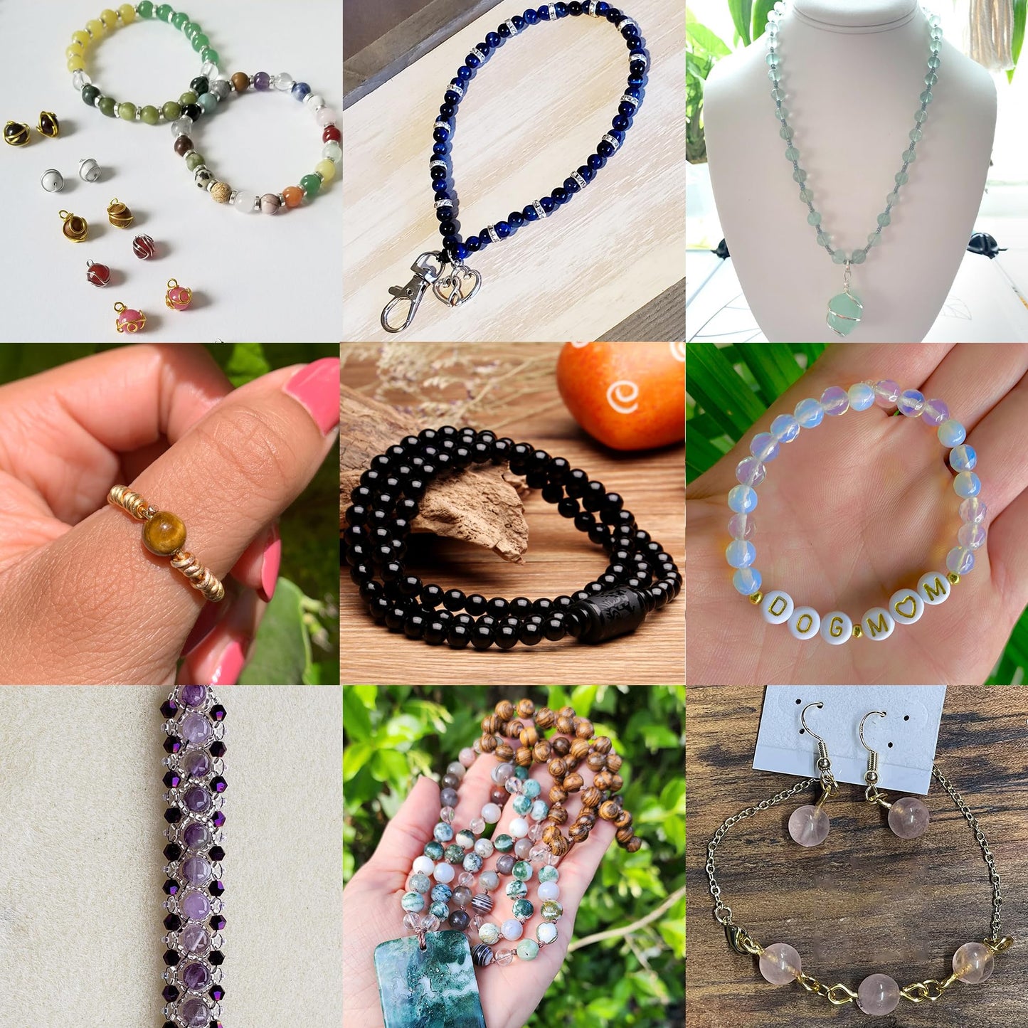 NUKAYAI Natural Red Jasper Beads 100Pcs 8mm Crystal Beads Loose DIY Round Stone Bead for Bracelet Necklace Earrings Makingrrings Making