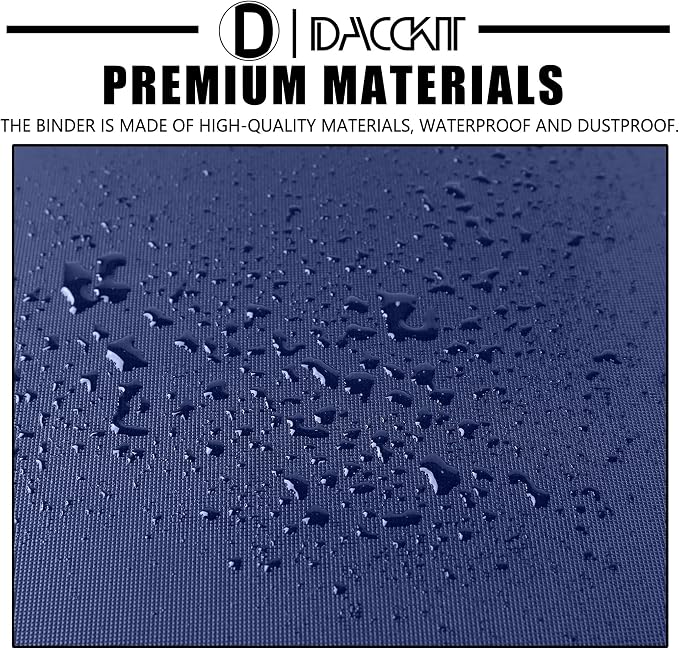 D DACCKIT Card Binder 16 Pocket - Fits 1024 Cards,Premium 4X4 Ringless Card Album with Sleeves for Trading Cards & Sports Cards(Model A,Navy Blue)