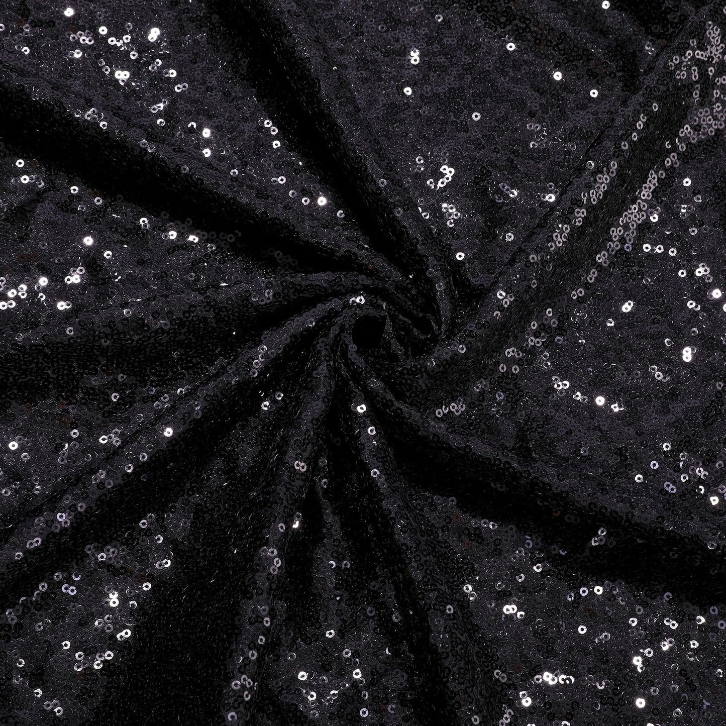 Set of 3 Black Arch Backdrop Covers Sequin Backdrop Arch Cover for Wedding Party Halloween Graguation Birthday Flower Balloon Stand(7.2ft, 6.6ft, 6ft)