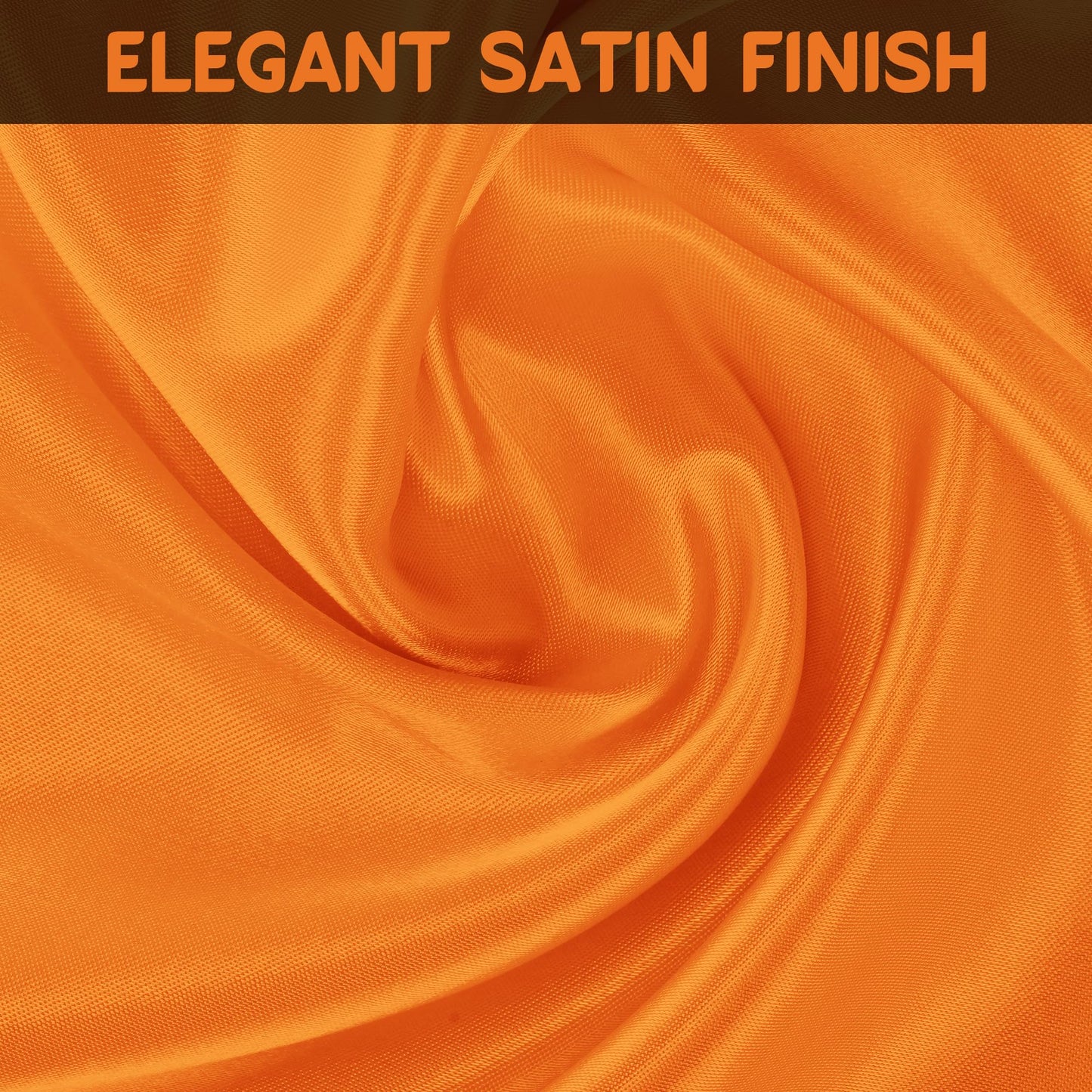 COSINIA 12 Pack Orange Satin Table Runner 12 x 108 Inch, Reusable Heavy-Duty Polyester Table Runner for Fall Harvest Festival, Halloween Party, Thanksgiving Dinner & Boho Decor