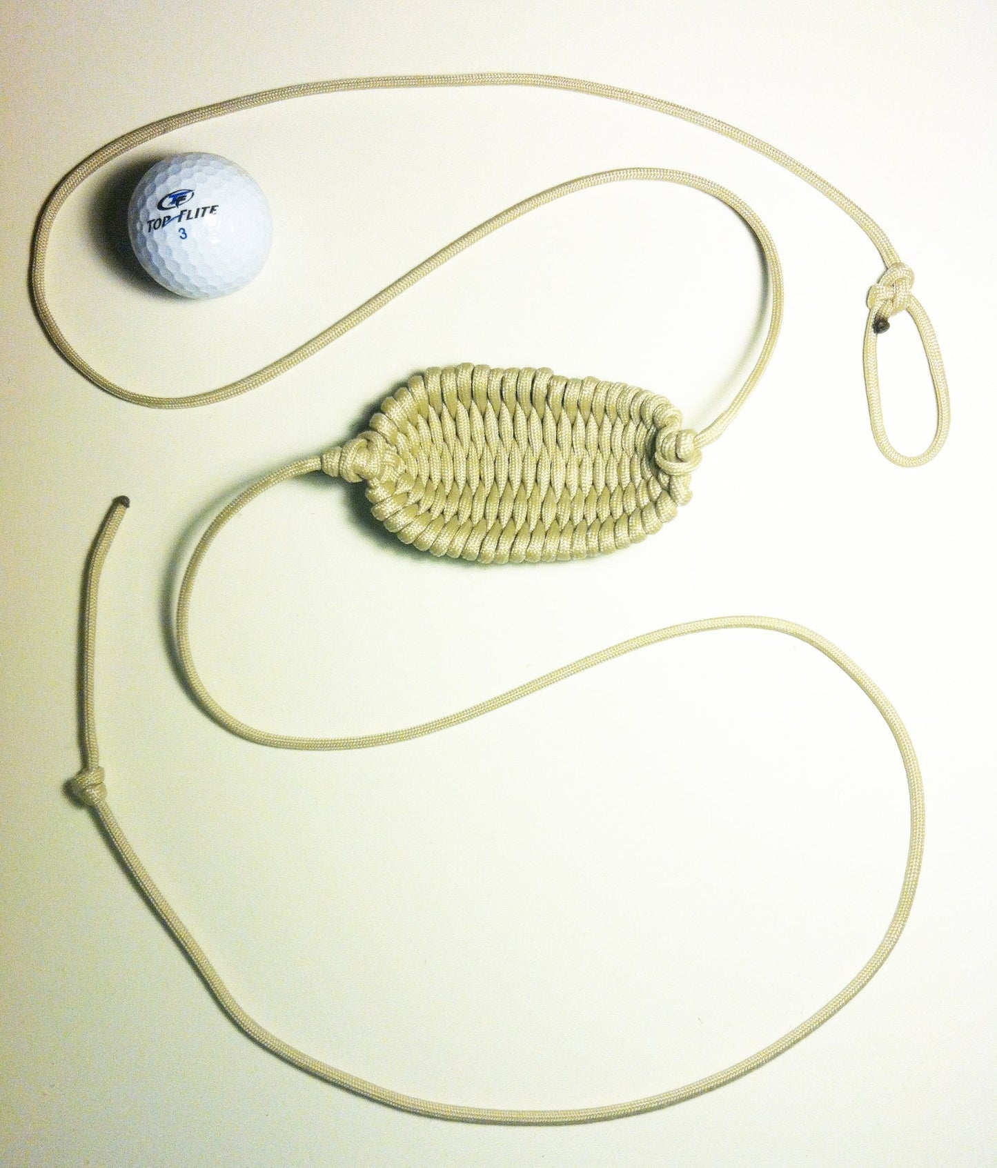 Paracord Shepherd Sling (Old-fashioned Slingshot) Handmade By David the Shepherd (Desert Sand)