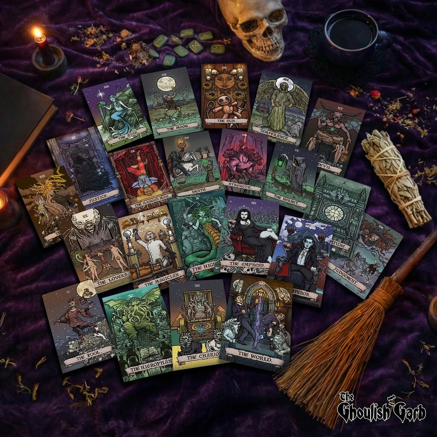 Terror Tarot Card Sticker Pack - Gothic Halloween Horror Stickers (Original Edition)