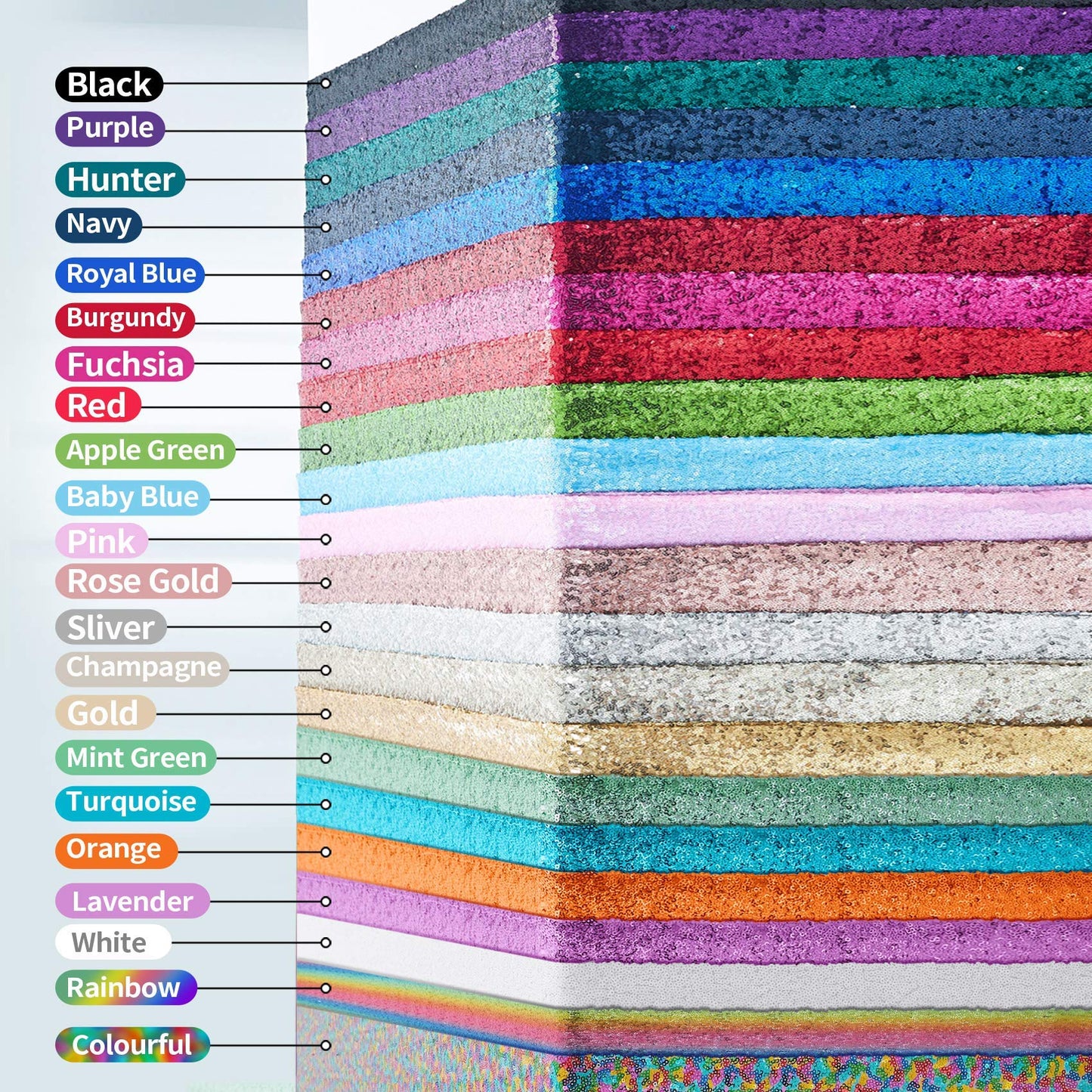 2 Packs 12 x 72 inches Silver Sequin Table Runner, Glitter Runner for Birthday Party Supplies Decorations Wedding Bachelorette Holiday Celebration Bridal Shower Baby Shower