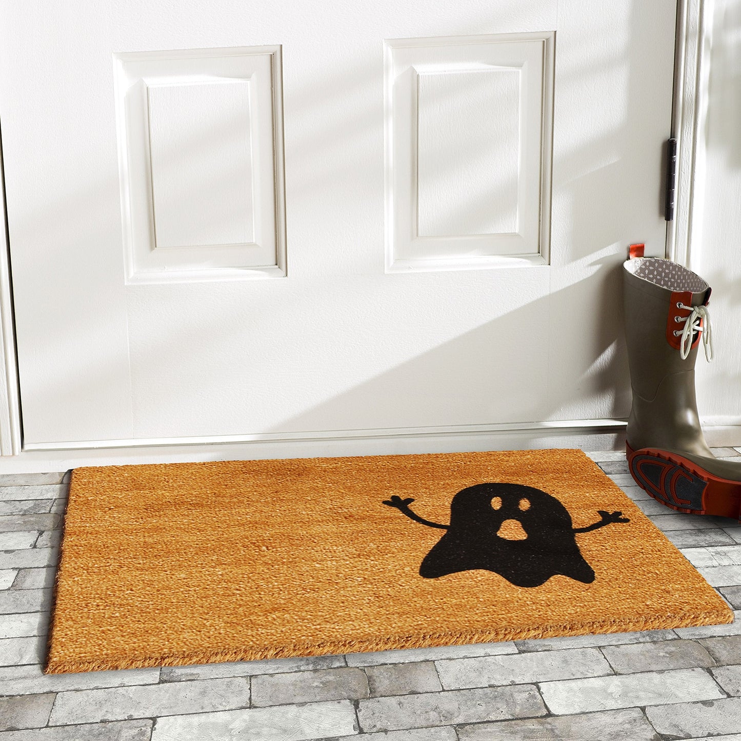 Calloway Mills 102011729 Ghost Doormat, 17" x 29", Natural/Black