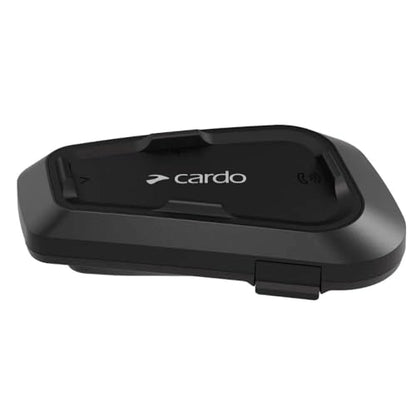 Cardo Systems Spirit Motorcycle Bluetooth Communication Headset, 2-Way Bluetooth, Thin 32mm Speakers, Waterproof, Universal Connectivity - Single Pack