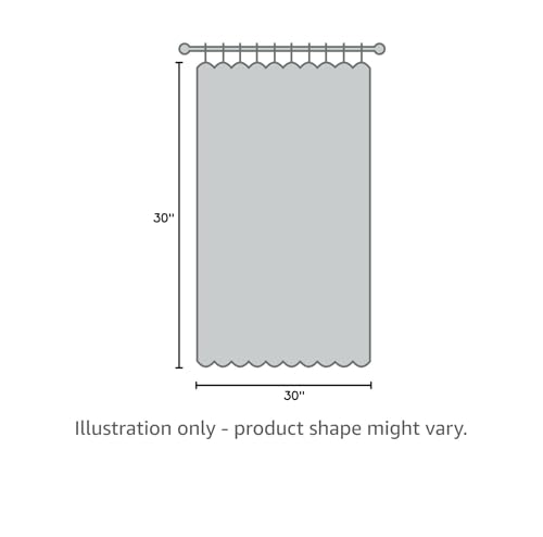 Pickluc Dark Grey Cafe Curtain - Half Window, 30 Inches Length, Rod Pocket, Small Kitchen Curtain, Blackout for Small Windows - 30" Wide x 30" Long, 2 Panels Set