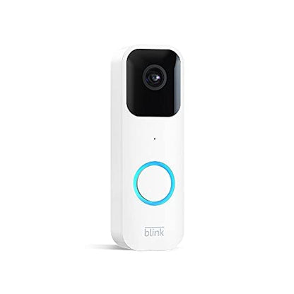 Like-New Blink Video Doorbell (2023 release), Two-way audio, HD video, motion and chime app alerts and Alexa enabled — wired or wire-free (Black)