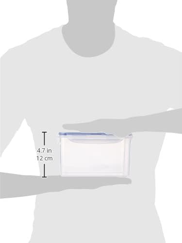 LOCK & LOCK Easy Essentials Food Lids/Pantry Storage/Airtight Containers, BPA Free, Rectangle - 8 Cup - for Cookies, Clear(Pack of 2)