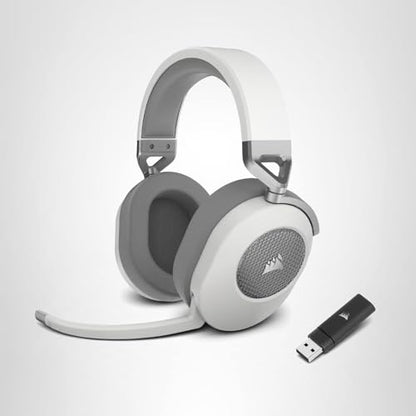Corsair HS65 Wireless Multiplatform Gaming Headset with Bluetooth - Dolby Audio 7.1 - Omni-Directional Microphone - iCUE Compatible - PC, Mac, PS5, PS4, Mobile - White
