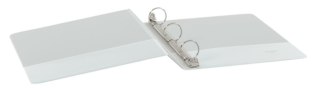 Cardinal 1.5 Inch 3 Ring Binder, Round Ring, White, 4 Pack, Holds 350 Sheets (79517)