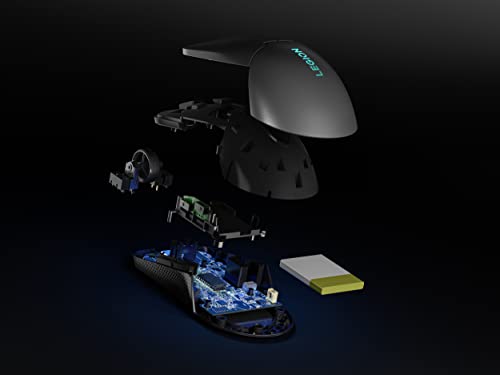 Lenovo Legion M410 Wireless RGB Gaming Mouse – 6 Button Palm Grip Mouse with 16,000 DPI, 53 Hour Rechargeable Battery, 2-Zone RGB Lighting, NVIDIA Reflex Compatible