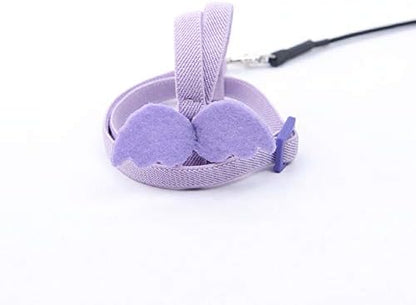 Bird Harness Parrot Leash -Adjustable Outdoor Flying Kit for Parrot Budgie Lovebird Cockatiel Macaw Parakeet (Purple,M)