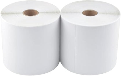 L LIKED 1800 PCS 4"x6" Direct Thermal Shipping Labels with 450 per Roll- Perforated & Strong Adhesive, Blank, Compatible with Zebra 2844, ZP-450, ZP-500, ZP-505, 4 Rolls