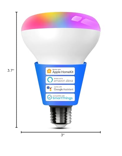 meross Smart Light Bulb, Smart WiFi LED Bulbs Compatible with Apple HomeKit, Siri, Alexa & Google Home, E26 2700K-6500K, 900 Lumens RGBWW 60W Equivalent, 1 Pack