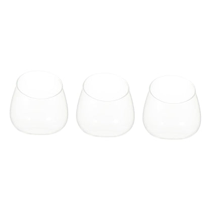 HOODANCOS 3pcs Glass Slant Cut Terrarium Bottle Decorative Micro Landscape Display for Succulents Plants for Home Decor Unique Ornament