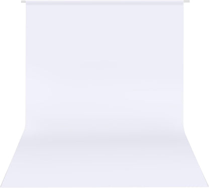 HEMMOTOP White Photography Backdrop, 10x8 ft White Photo Backdrops Background Curtain for Photoshoot, Video Recording, Photographic Studio, Picture, Party, Photos, Product (Backdrop only)