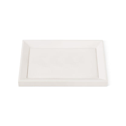 Yinbeini Jewelry Trays, Leather Tray, Luxury White Jewelry Organizer Tray For Necklace,Earring,Ring,Flat Jewelry Organizer For Dresser