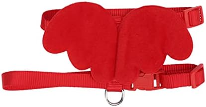 Duck Harness, Adjustable Chicken Walking Harness Breathable Pet Vest for Duck Chicken Hen Training Walking Basic Leashes[Red M]