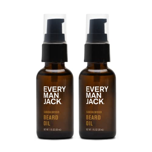 Every Man Jack Men's Beard Oil - Aged Bourbon Fragrance - Deeply Moisturizes and Softens Your Beard and Adds a Natural Shine - Naturally Derived with Shea Butter and Argan Oil - 1 fl oz