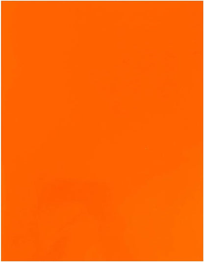 JAM PAPER Custom Printed Semi-Gloss Folders with Round Corner Pockets - Personalized Logo & Text - 12pt C1S - Orange - 250/Pack