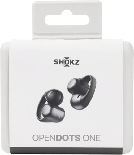 SHOKZ OpenDots ONE-Open-Ear Headphones, Clip-On Earbuds-Wireless Bluetooth Earbuds with Microphone-Secure, Lightweight, Comfort-Premium Dolby Audio-Water Resistant-Fast Charging-Up to 40 hrs Playtime