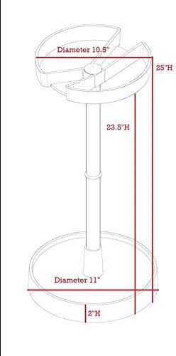 Kings Brand Furniture - Bromna Umbrella Stand Rack, Free Standing Umbrella Holder, Orange