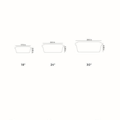 The HC Companies 18 Inch Venetian Rectangular Window Planter Box - Lightweight Plastic Indoor Outdoor Plant Pot with Drainage for Windowsill, Herbs, Flowers, Clay (Pack of 2)