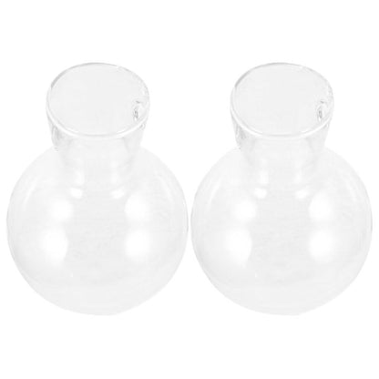 Toddmomy Hydroponic Glass Planters 2-Pack Clear Bulb Vase Accessories for Indoor Plant Propagation Table Centerpiece Home Decor Terrarium Display 3.93X2.75X2.75In