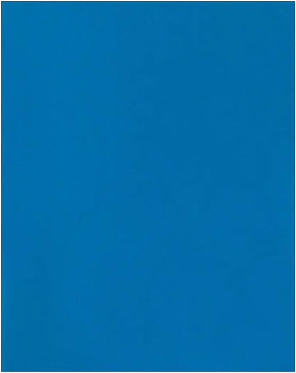 JAM PAPER Custom Printed Semi-Gloss Folders with Round Corner Pockets - Personalized Logo & Text - 10 pt C2S - Blue - 250/Pack