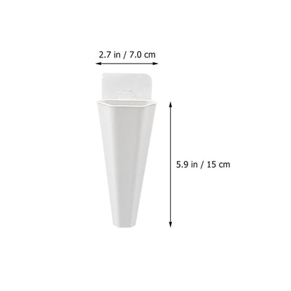 Yardwe Hanging Flower Pot 9Pcs Set White Plastic Wall Planters for Indoor and Outdoor Garden Decor Hydroponic and Trailing Compatible