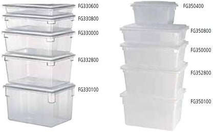 Rubbermaid Commercial Products Food Storage Box/Tote for Restaurant/Kitchen/Cafeteria, 2.75 Gallon, White (FG369000WHT) (Pack of 2)