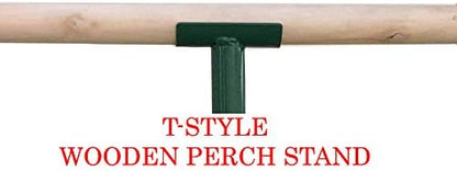 Large 23" Play T-Stand Perch Metal Base Parrot Bird Cage Amazon African Grey Macaw Cockatoo (23", Green)