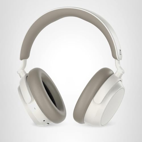Sennheiser ACCENTUM Plus Wireless Bluetooth Noise Cancelling Headphones - Quick-Charge Feature, Up to 50HR Playtime, Adaptive Hybrid ANC, for Traveling, School & Work, White