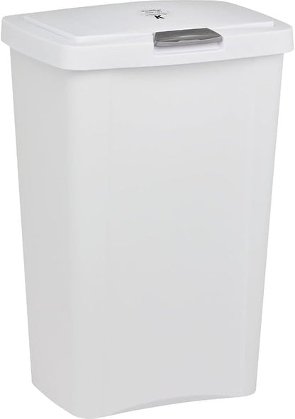 STERILITE 10458004 Touch Can, White, 13 Gallon