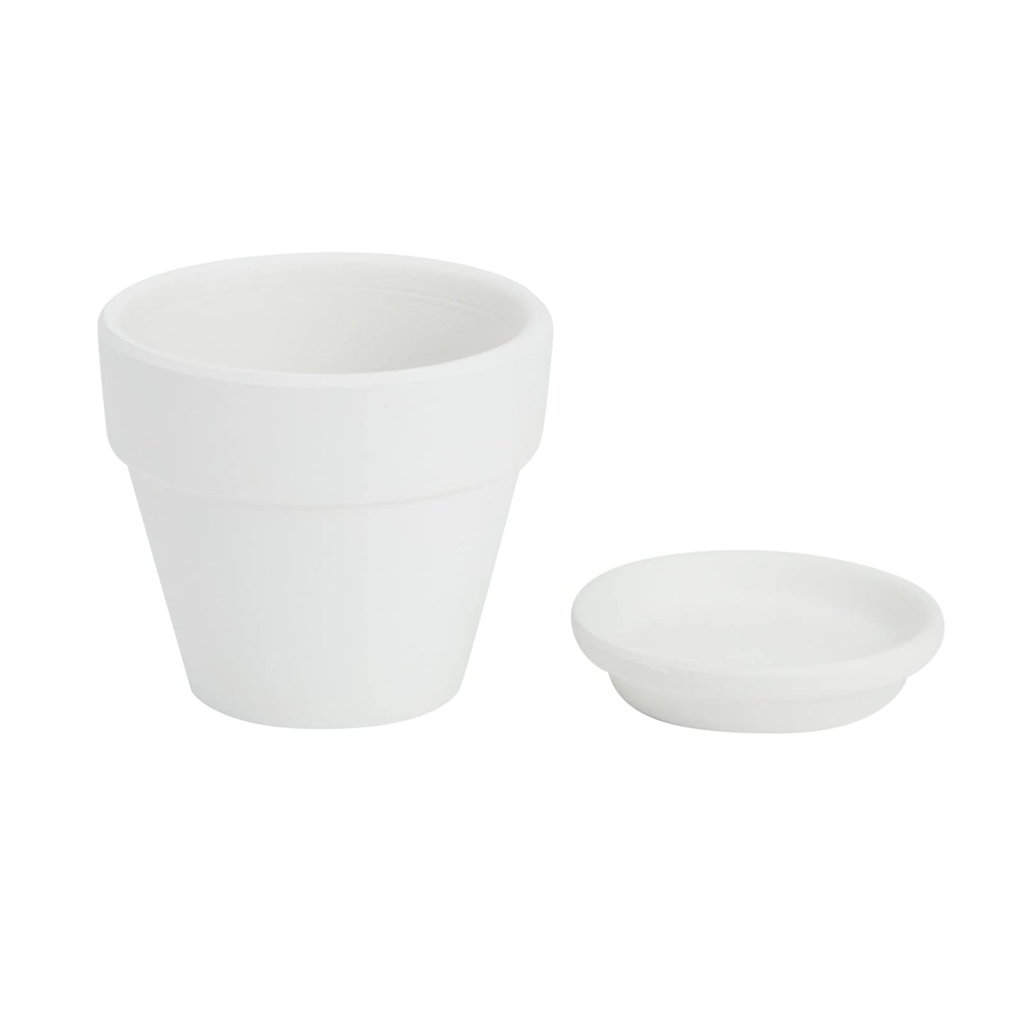 Juvale Mini Terracotta Pots - Pot with Drainage Hole - Versatile Succulent & Herb Planter - Paintable White Planter for Custom Decor - Pack of 12, White, 2.9 x 2.9 x 2.5 in