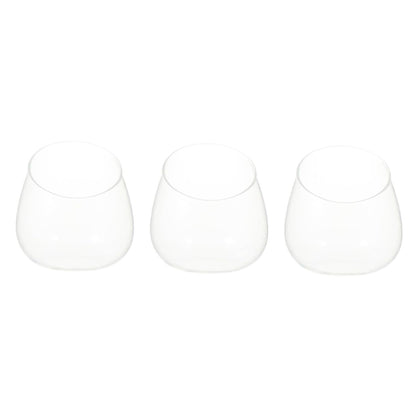 NUOBESTY 3pcs Slant Cut Glass Micro Landscape Bottles for Succulent Vase Desktop Ecological Terrarium Jar Home Décor