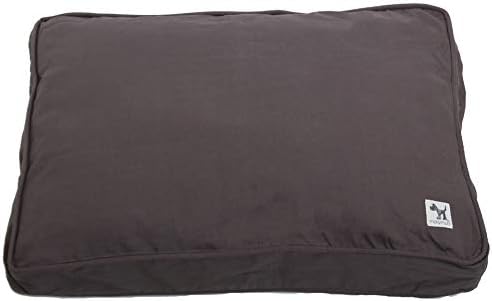 Molly Mutt Sheepy Wool-Filled Crate Pad, GOTS-Certified 100% Organic Cotton Canvas Cover with Soft 100% Natural Wool Insert, Ideal for Dog Bed or Kennel, I'm a Realist, 42" x 28" x 2.5"
