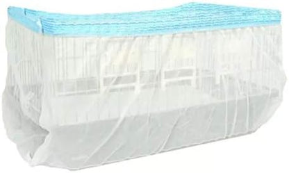 Fit Fly Bird Cage Seed Catcher Mesh Max 80" Circumference Pocket Style Covers Underneath The Cage (Extra Large)
